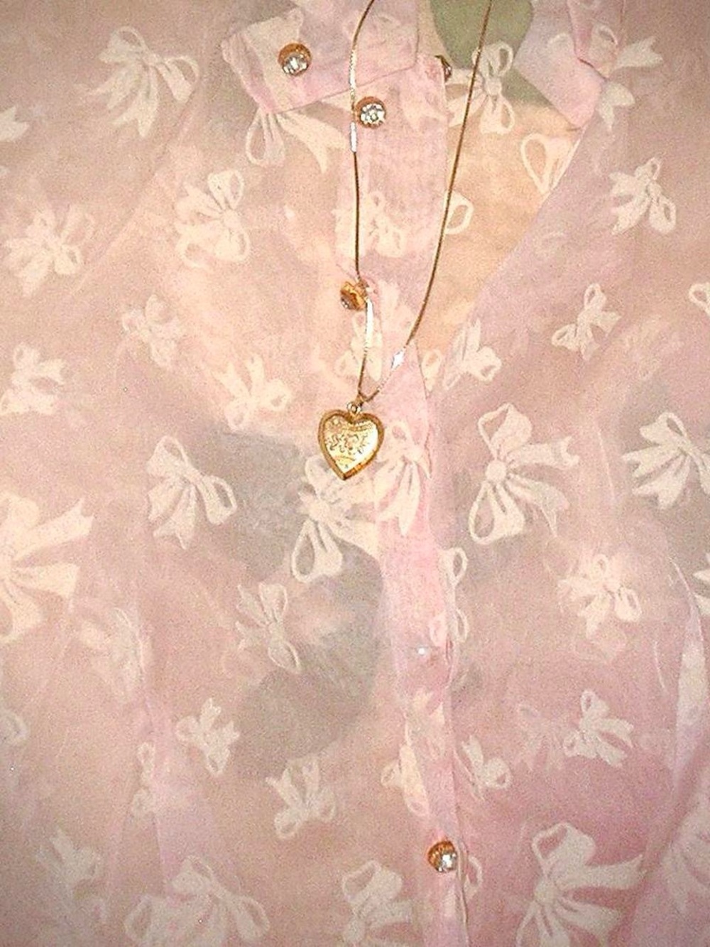 1940’s Sheer Flocked Bow Dress